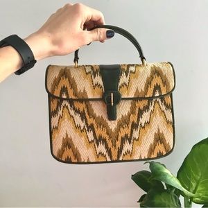 NETTIE ROSENSTEIN Tapestry Tribal Print RARE EDITION Mini Handbag